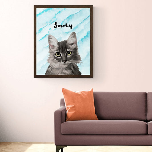 Illustrated Personalized Pet Portrait